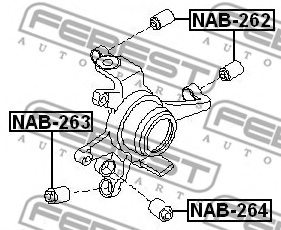 FEBEST NAB-262 Bush, control arm mounting